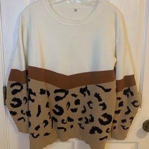 Fun cheetah print sweater.